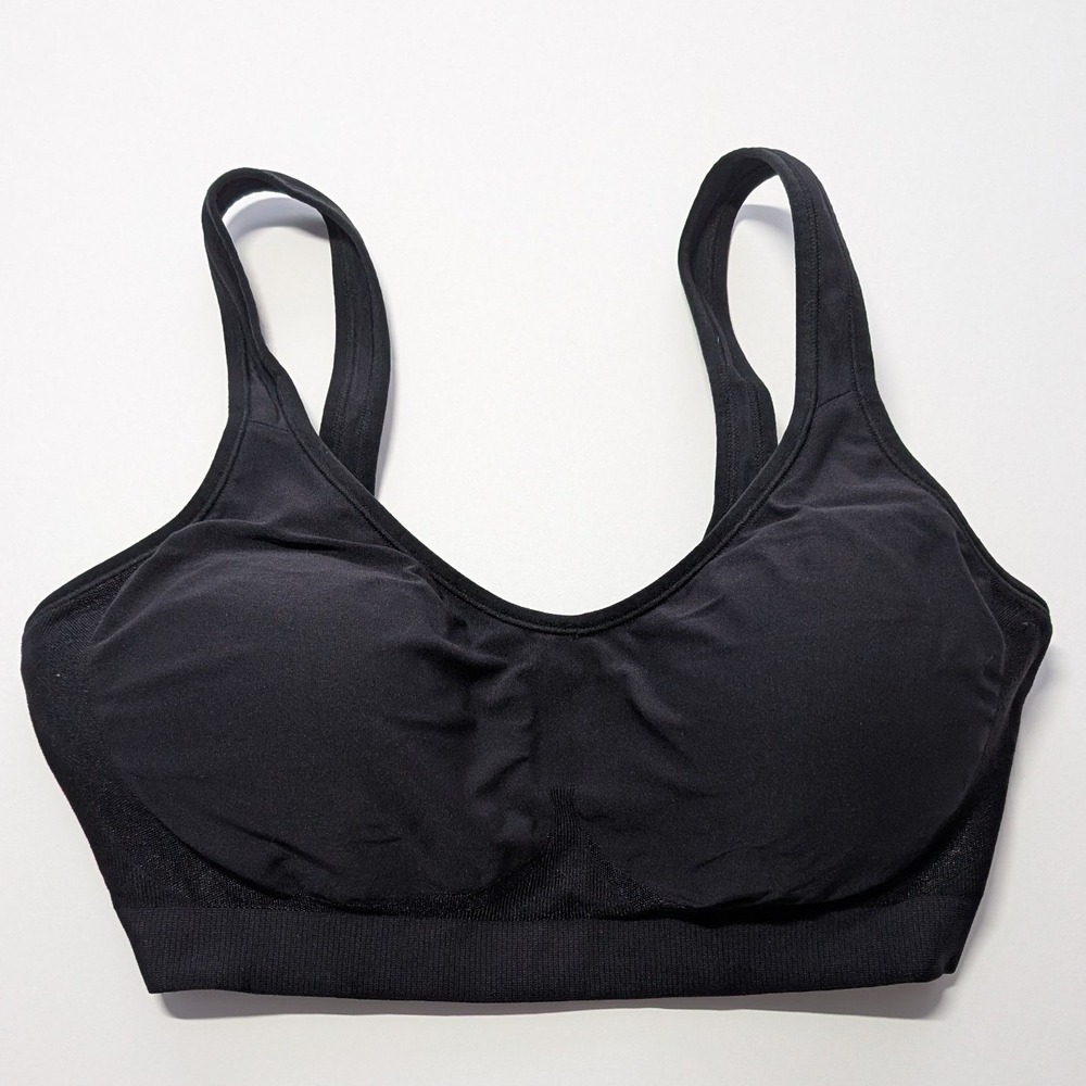 Truekind Daily Comfort Wirefree‎ Shaper Bra With Extender Size Large Black